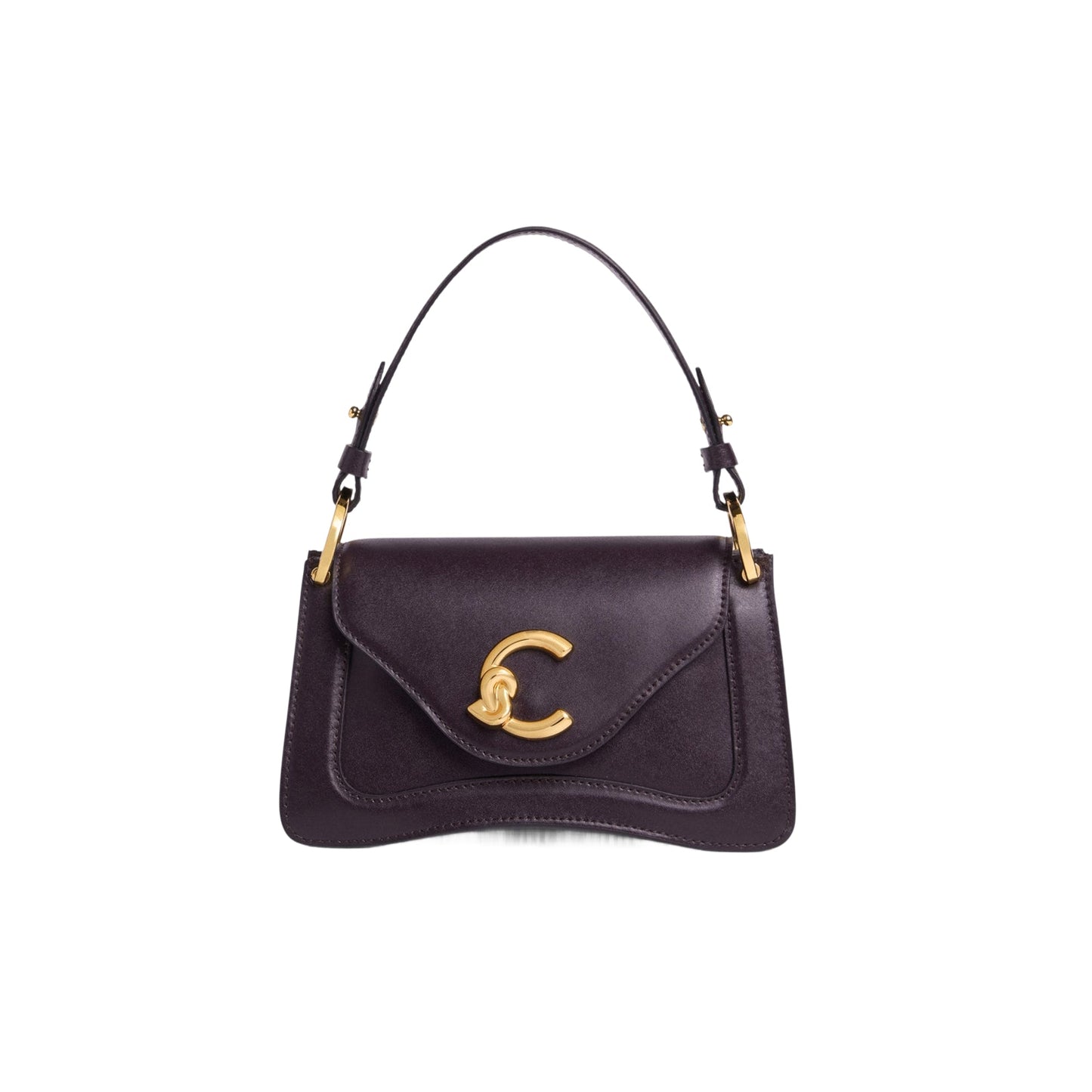 COCCINELLE Borsa Donna a Mano con Tracolla Viola, In Vera Pelle, C‑Me Calf Mini