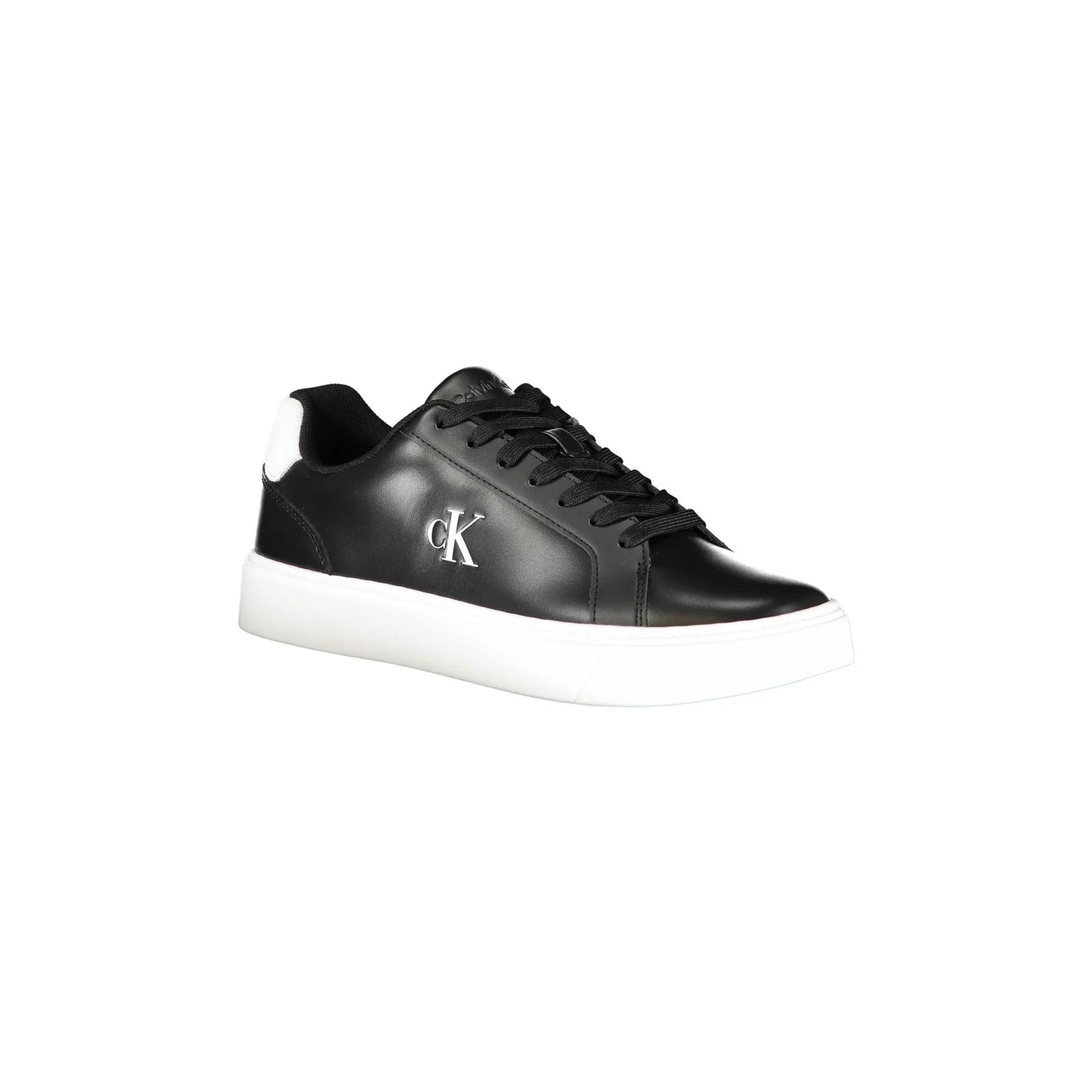 CALVIN KLEIN Sneakers Uomo Nere con Lacci e Dettagli Bianchi