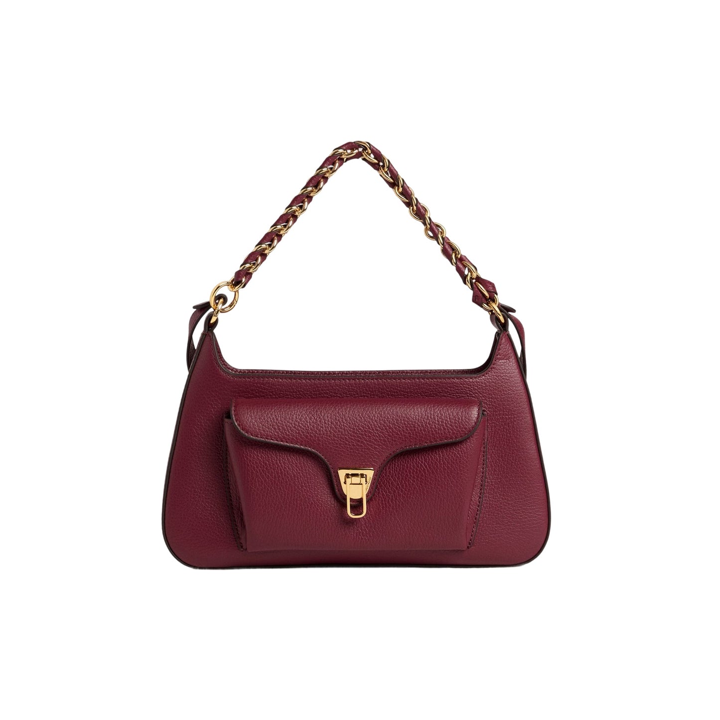 COCCINELLE Borsa Donna a Spalla Rossa, In Vera Pelle, Beat Generation