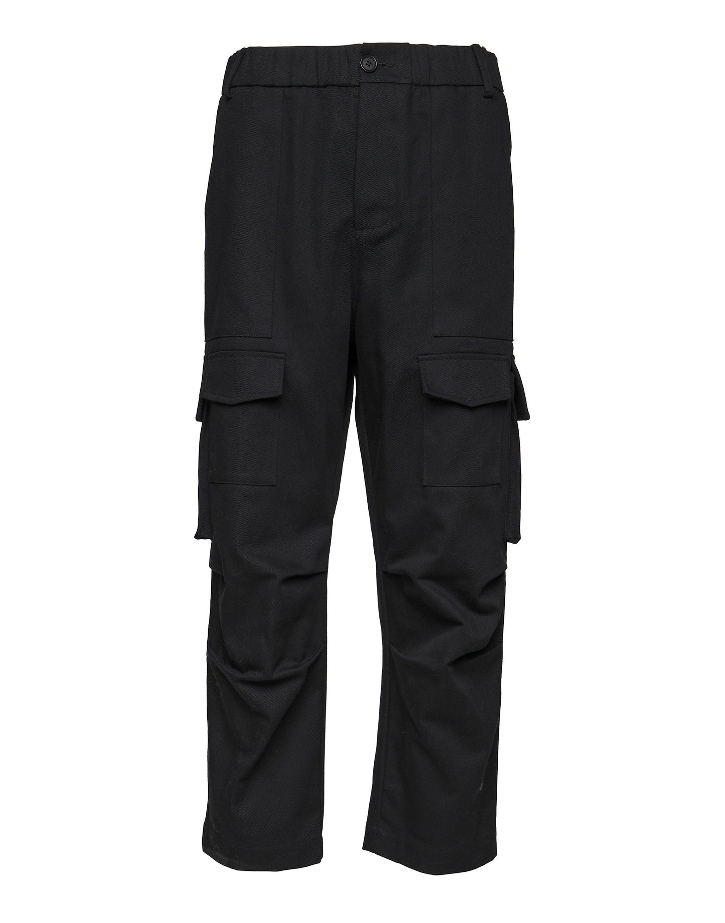 DOUUOD Pantaloni Cargo in Cotton Drill Neri
