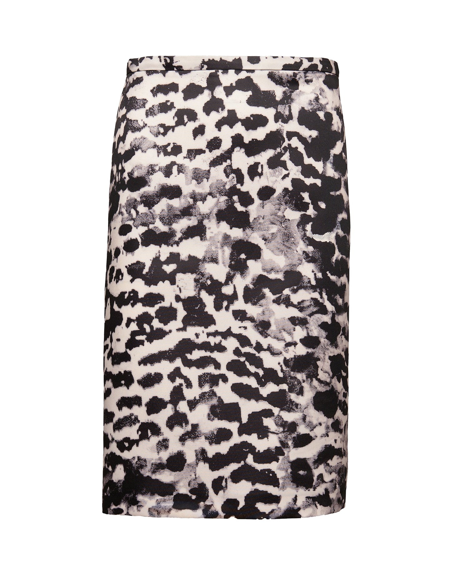 DOUUOD Gonna Longuette in Duchesse Stampata Maculata