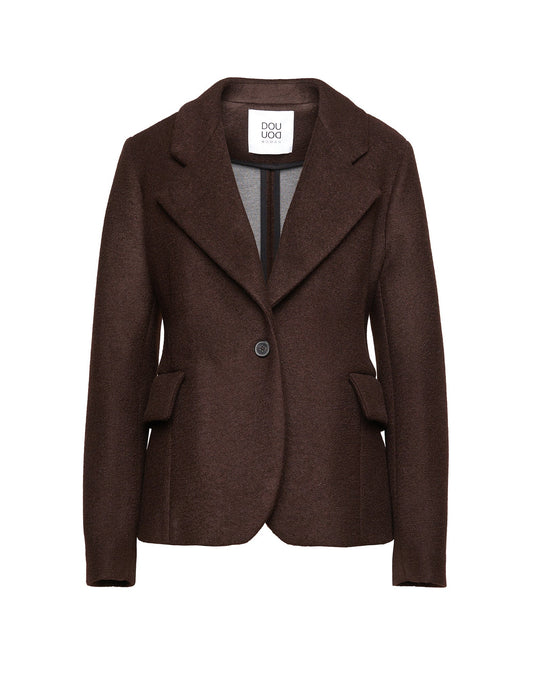 DOUUOD Giacca Monopetto in Neoprene Warm Jersey Ciocco