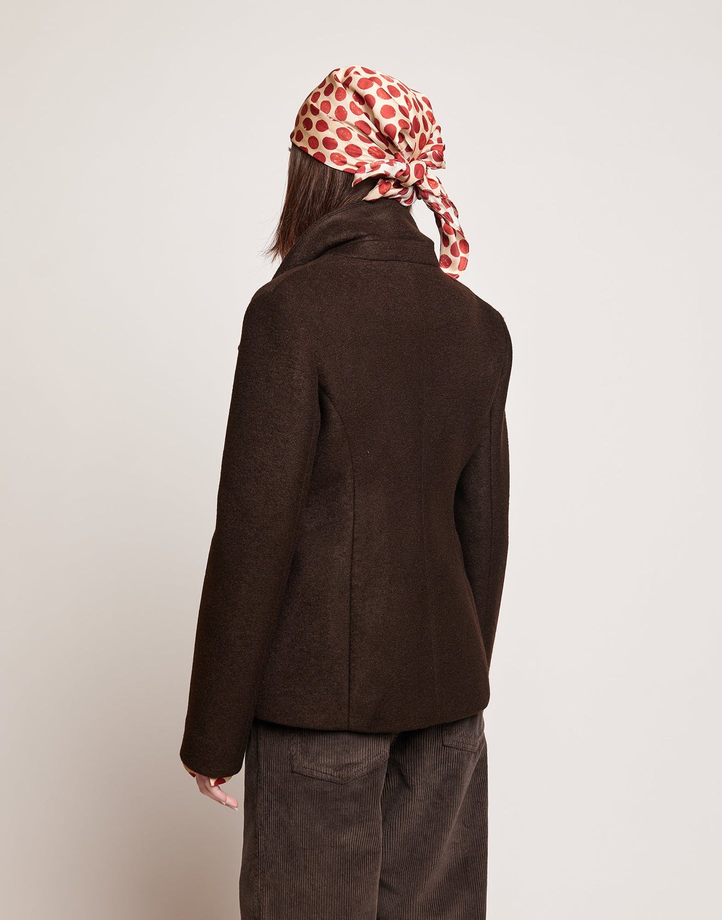 DOUUOD Giacca Monopetto in Neoprene Warm Jersey Ciocco