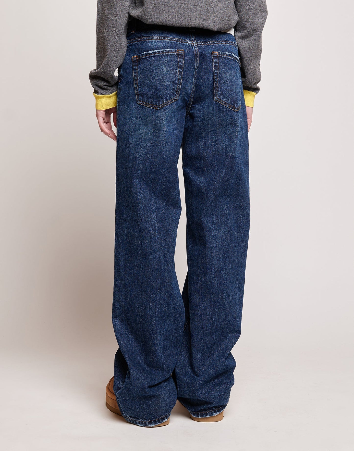 DOUUOD Jeans 5 Tasche a Palazzo Blu