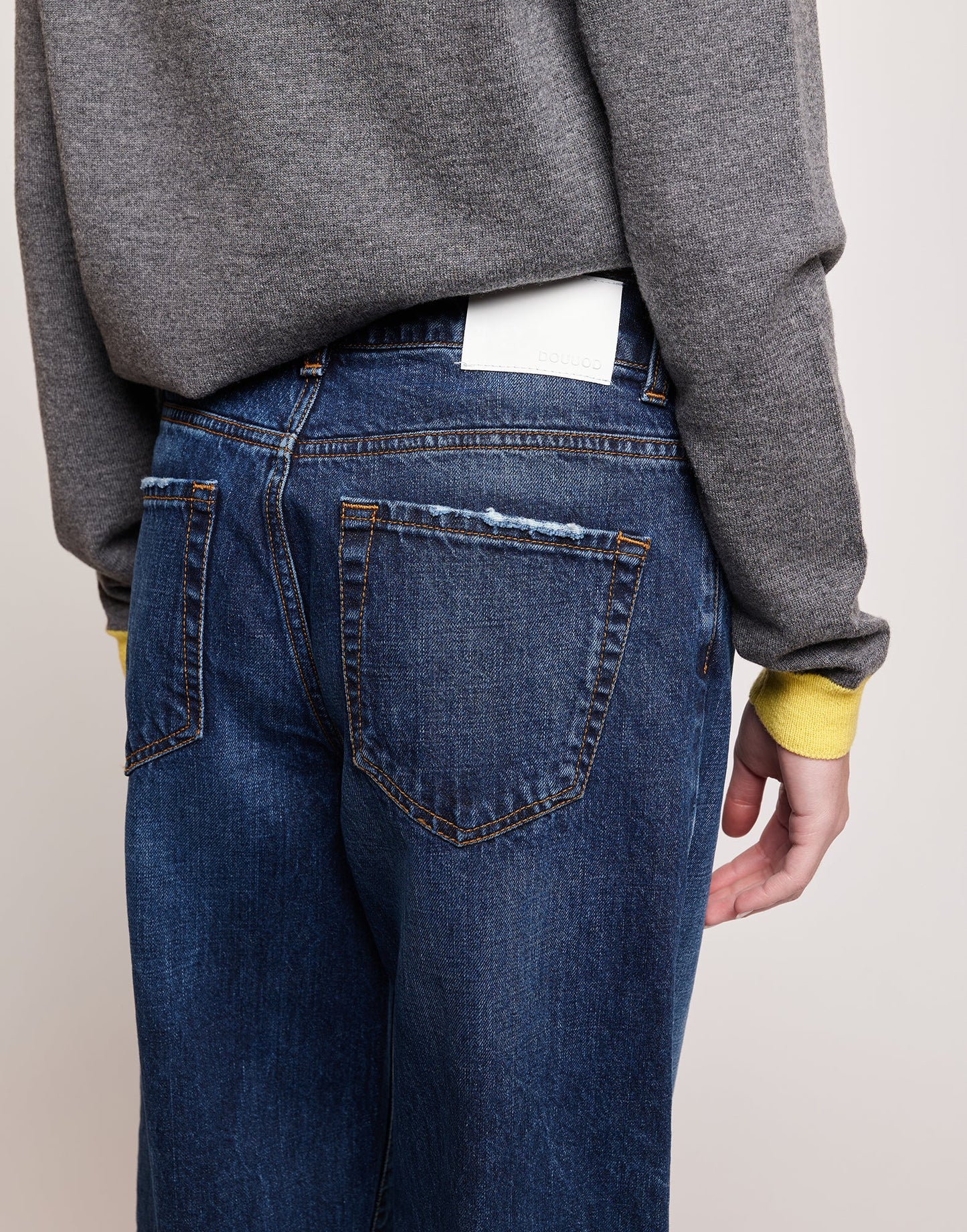 DOUUOD Jeans 5 Tasche a Palazzo Blu