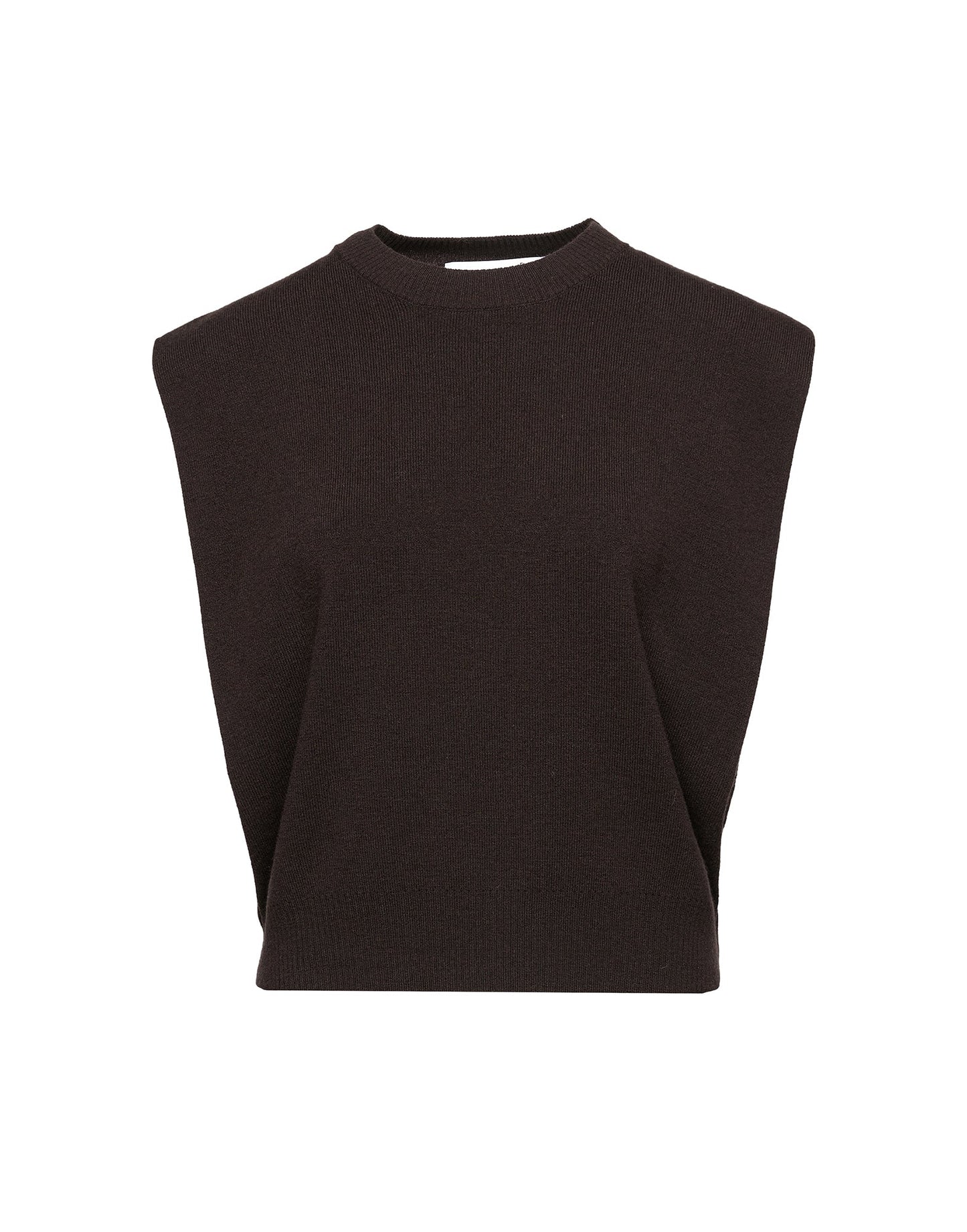 DOUUOD Gilet Girocollo in Lana e Cashmere Ciocco