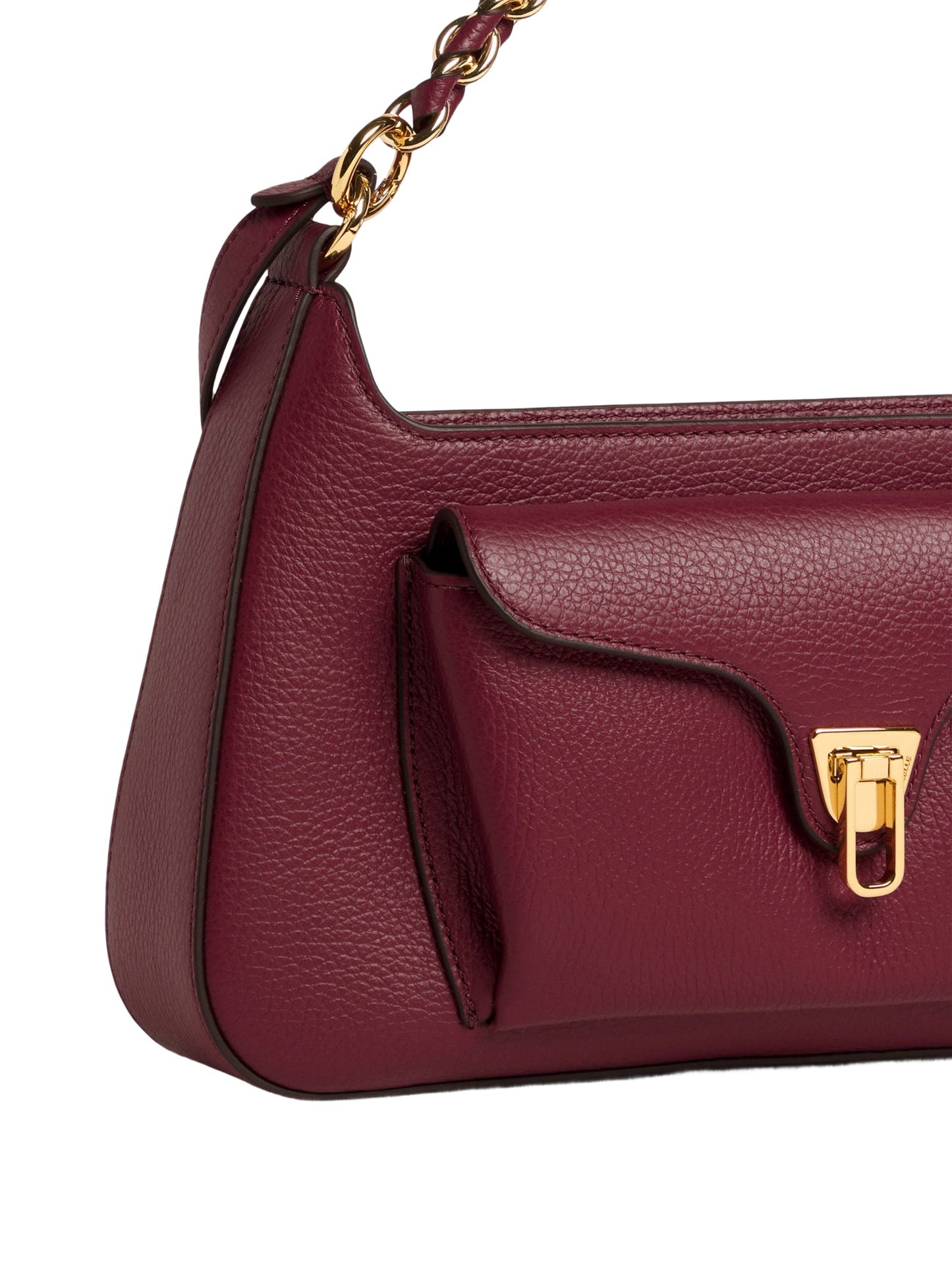 COCCINELLE Borsa Donna a Spalla Rossa, In Vera Pelle, Beat Generation