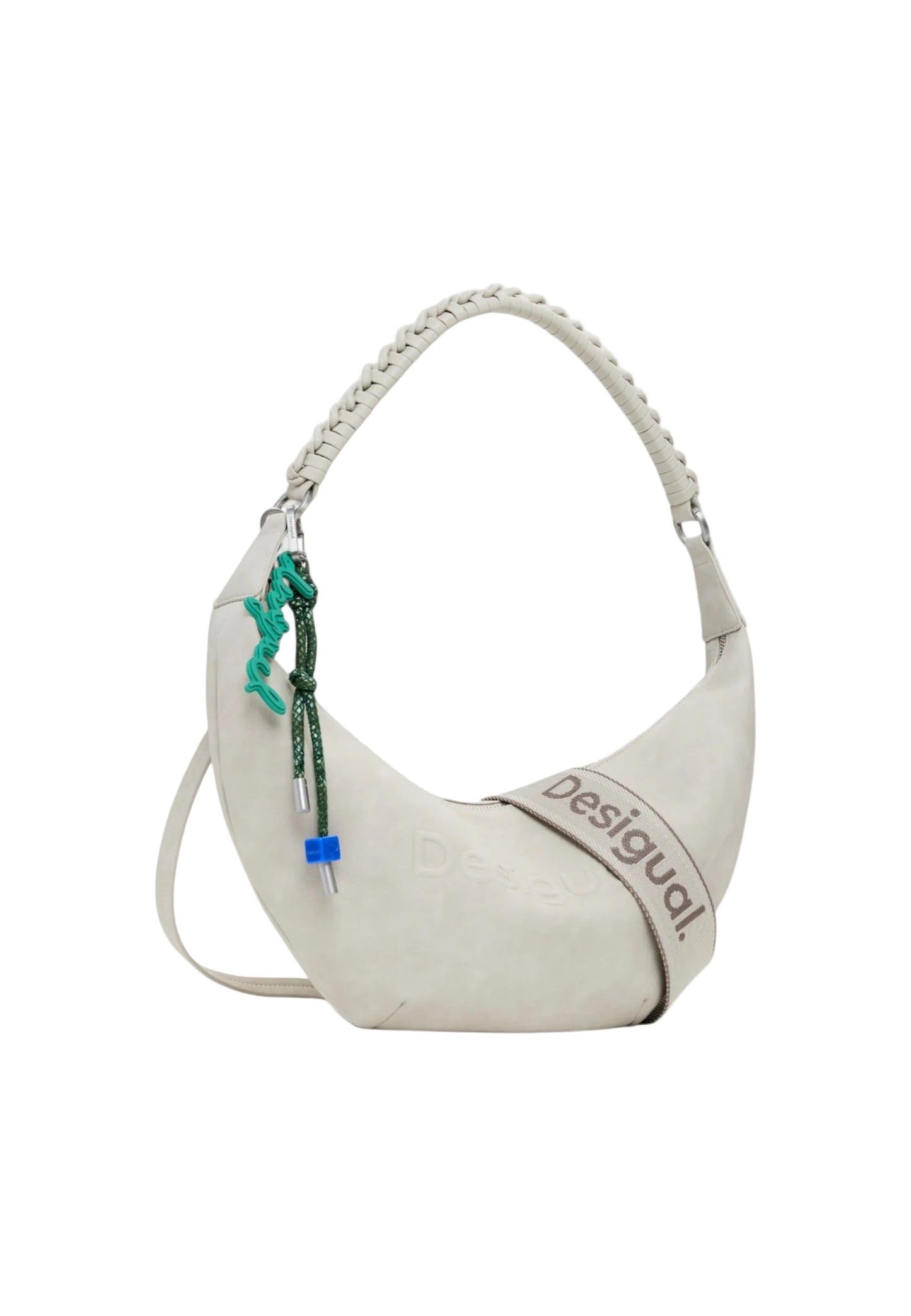 DESIGUAL Borsa Donna Beige a Spalla Half Logo Zante