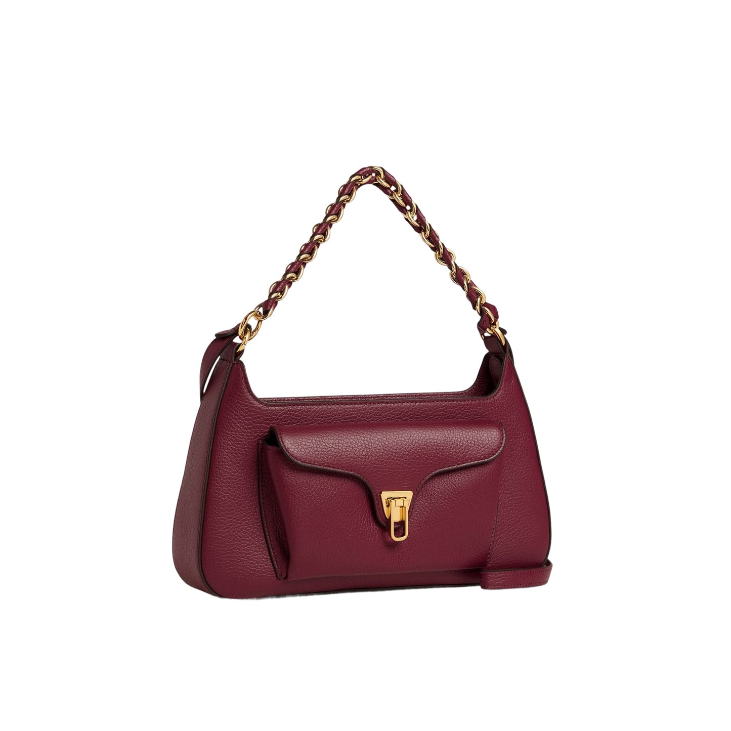 COCCINELLE Borsa Donna a Spalla Rossa, In Vera Pelle, Beat Generation