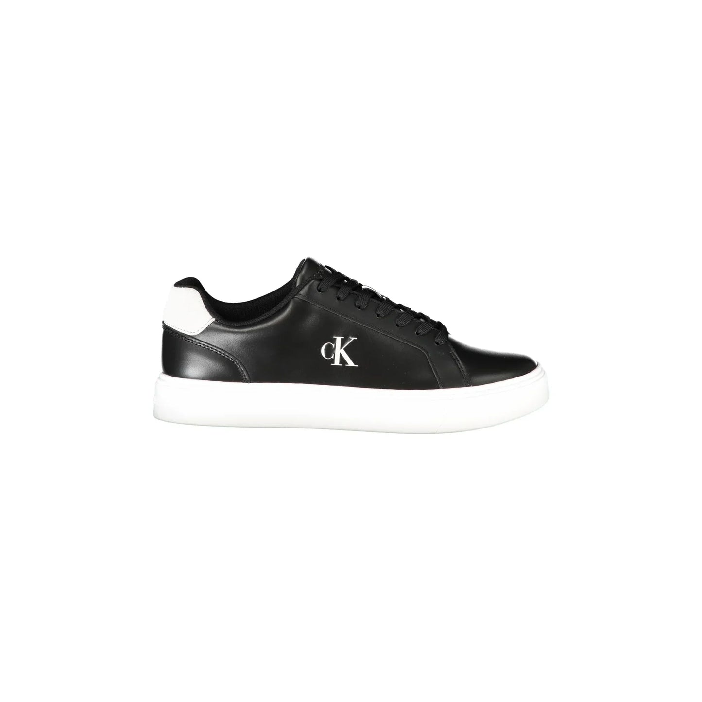 CALVIN KLEIN Sneakers Uomo Nere con Lacci e Dettagli Bianchi